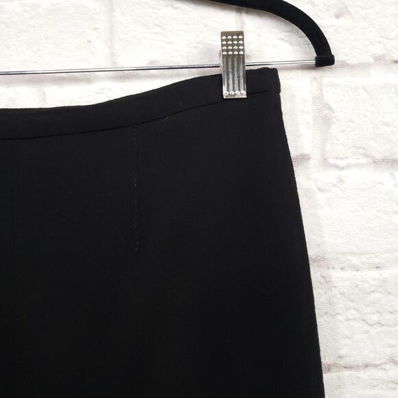 Moschino Cheap And Chic Black Wool A-Line Skirt Back Vent Side Zip Italy Sz US 8 - Picture 14 of 14
